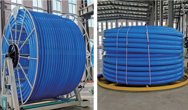 Flexible composite high-pressure conveying pipe